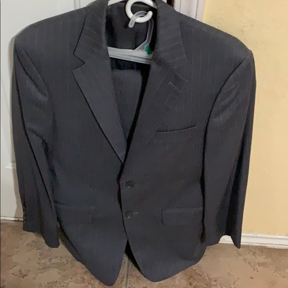 Men’s grey stripe suit